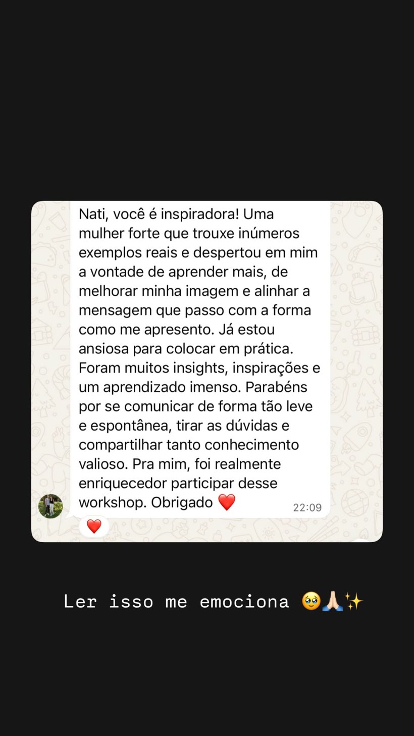 Depoimento real: mulher inspiradora, muitos insights