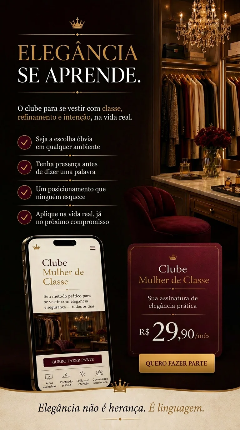 Clube Mulher de Classe — o que você recebe